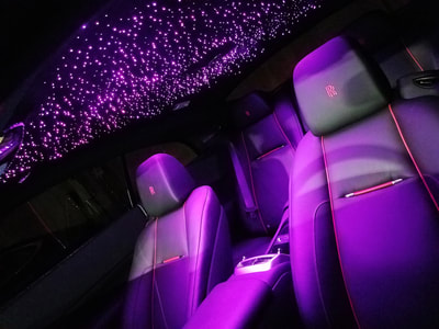 Starlight HQ Headliner Twinkle Roof and Color Change Stars for Rolls Royce Wraith