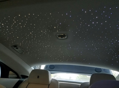 Starlight Headliner Twinkle Roof Rolls Royce Wraith with Moonroof Stock Material