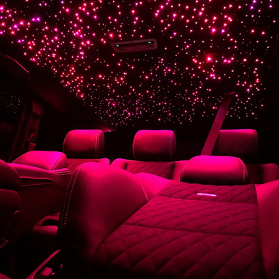 Starlight HQ Mercedes G Class Wagon Starlight Headliner Twinkle Roof Color Change